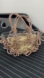New womens bag with rhinestones super shiny fairy bag flower bucket bag basket-style handbag