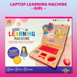 TAIYO Laptop Learning Machine Edukasi Anak Mini Alat Bantu Belajar Pola Karakter Kartun Lembut Mainan