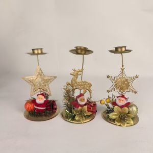 Candleware Rich Elements Candle Holder Candlestick Snowflake Deer High-end Consumer Commercial Hotel