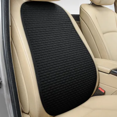 Alas Duduk Jok Mobil Set / Breathable Universal Linen Bantalan Jok Mobil