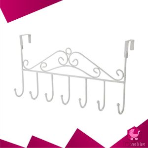 BabyShop-C789 Gantungan Baju Belakang Pintu Multifungsi Tanpa Paku 7 Hook Steel Clothes Hanger