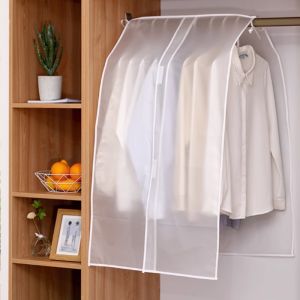 ถุงคลุมเสื้อผ้า PEVA แบบใส กันฝุ่น&กันน้ำ  ปิดทุกด้าน360 องศา  มีซิปใช้งานง่าย ทำความสะอาดง่าย