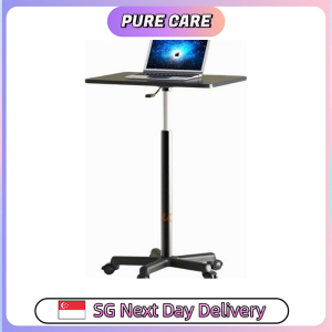 【Pure Care】 Movable Lifting Table with Wheels Adjustable Rotatable Standing Desk Computer Bedroom Study Room Household