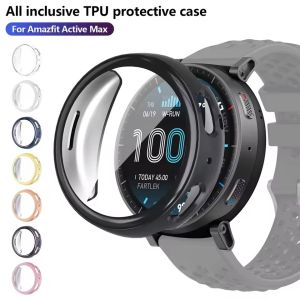 For Amazfit Active Max Protective Shell Soft TPU Watch Screen Protector Case Full Coverage