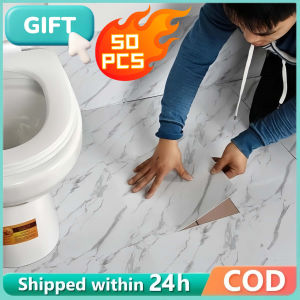 50 PCS 30*30cm Waterproof Wallpaper Self-Adhesive Vinyl Marble Wall Sticker PVC Imitation Tile Decor