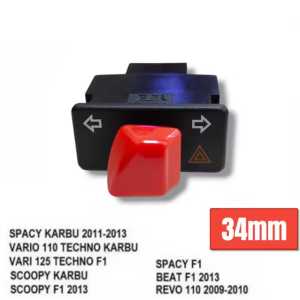 Saklar sen sein hazard 30mm Motor honda beat pop beat fi beat esp revo 110 fi vario 125 led Dll