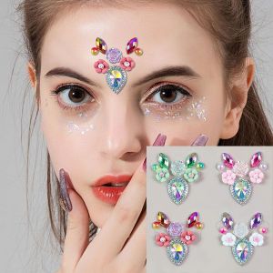 NBANLIKE Adhesive Makeup Diamond Sticker Diamond 3D Crystal Crystal Gems Tattoo Makeup Accessories Festival Face Stickers Party