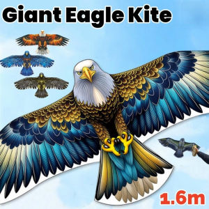 1.6m Eagle Kite 100 Meter Kite Line Simulation Large Eagle Flying Bird Kites Easy Fly Children Gift