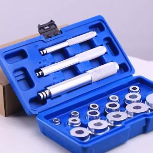 17Pcs Universal Wheel Bearing Race & Seal Driver Set Aluminum Alloy Bushing Installation Press Tool Kit for Cars Motorcycles