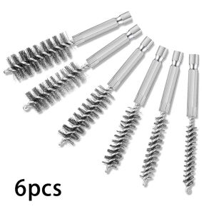 6Pcs/Set Sikat Pipa Kawat /Steel Wire Tube Brush Kawat Sikat Kawat Pembersih Pipa 8mm 10mm 12mm 15mm 17mm 19mm