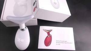 Neck Face Beauty Device 3 or 7 Colors LED Lights for Skin Tighten Anti Wrinkle Facial Massage Tools