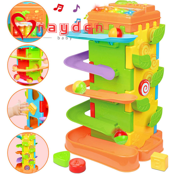 Activity Cube Musical Toddlers Toys 4-in-1 Piano Toy Keyboard for