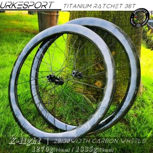 2026 X-Light 1270g  Tubeless Ready Urke190 Ratchet 700c Road Carbon Disc Brake Wheels Normal / Ceramic Bearing Bike Wheelset UCI App