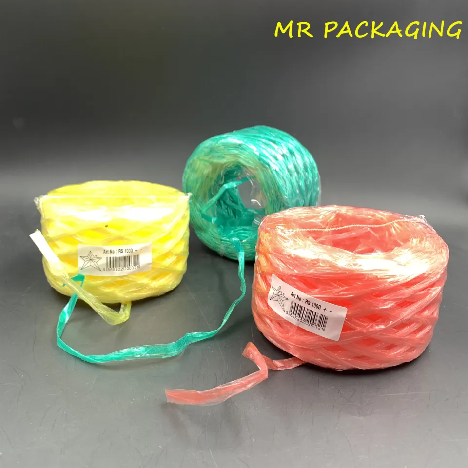 Premium Plastic Rafia String [ 100gm ] - Rope / Tali Rafia Plastik / Thin