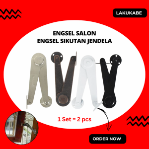 Engsel Salon 9 Inch Weldom Engsel Sikutan Jendela Besi Tebal Max 20Kg 1 Set 2 Pcs