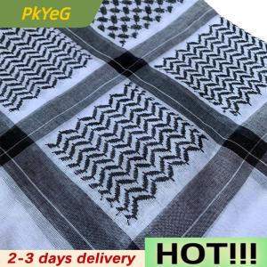 PkYeG Muslim Men Plaid Print Headscarf Arab Dubai Turban Neck Wrap Arabic Middle East Desert Head cover Shawl