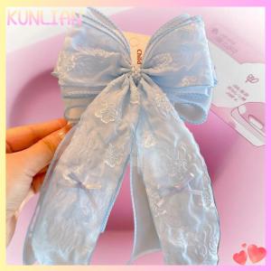 [KUNLIAN] Daisy lưới ren Bow kẹp tóc cho cô gái trẻ em hairgrip Clip barrette mũ nón Phụ kiện tóc