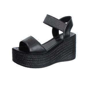 [Free Shipping] New Summer Women’S Platform Sandals Available In Large Sizes With A Round Toe And A Thick Wedge-Shaped Sole