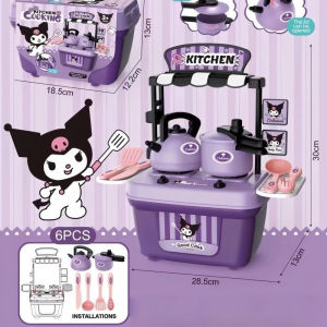 Kuromi Mini Kitchen Cooking Set Early Education Toy Simulation Kitchen Play Gift for Kids