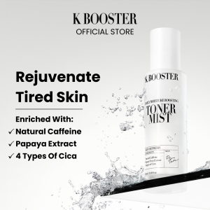 K Booster Daily Moisture Boosting Toner Mist 100ml (With Natural Caffeine 4 Types of Cica and Papaya Fruit Extract)