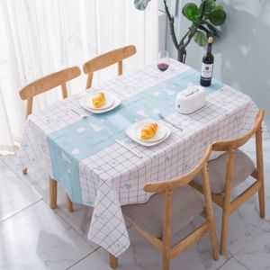 DRHL0393 Taplak Meja Anti Minyak Anti Air Melindungi Meja Motif Bahan PEVA