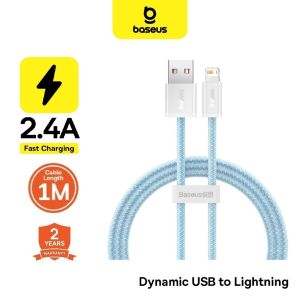 BASEUS Dynamic Kabel Data USB to Lightning Fast Charging 2.4A Garansi 2 Tahun