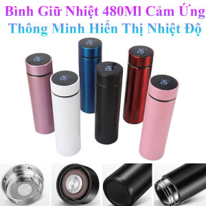Bình Giữ Nhiệt 480Ml Cảm Ứng Thông Minh Hiển Thị Nhiệt Độ Trên Màn Hình Led