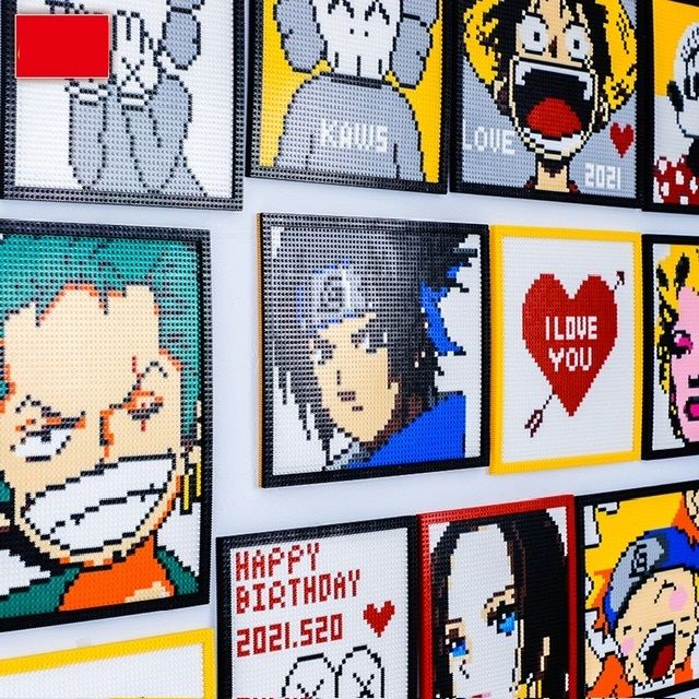 Ideas Building Blocks Lego Pixel Painting Anime One Piece Monkey D