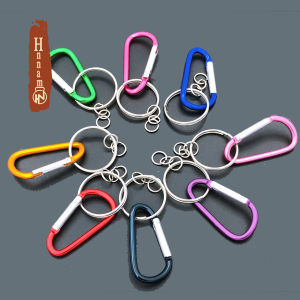 Móc khóa Đa Năng Dạng chũ D có khoen - Tiện ích móc chùm chìa khóa móc treo bình nước cấm trại kết nối lều ( quà tặng khách hàng nguẫ nhiên 1 màu sắc )
