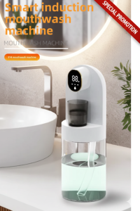 [SG Stock] Smart Mouthwash Dispenser 600ml | Magnetic Induction Auto-Pour | Wall-Mounted Touchless Sensor | 4-Level Liquid Control | 2 Magnetic Cups included