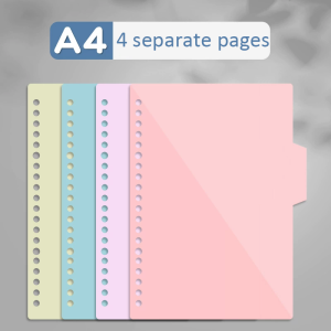 GOUNOD Thicken 60 Sheets Binder Notebook Refillable A5/B5/A4 Loose Leaf Core Papers Coil Refill Cover Notep
