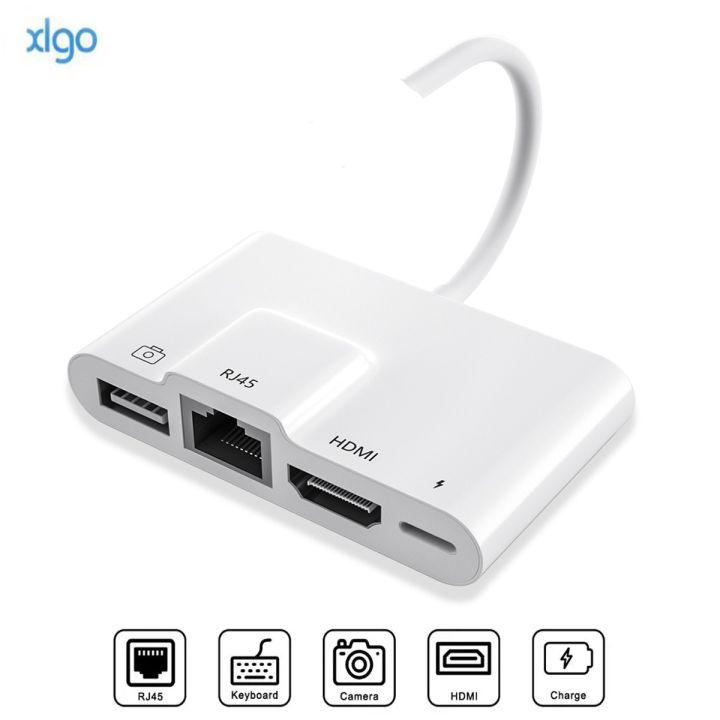 Lightning To Rj45 Ethernet LAN HDMI Adapter 4K TV USB Hub OTG Cable  Charging Converter For 13/12/11Pro/11/XS/XR/X/8/Ipad Lazada PH