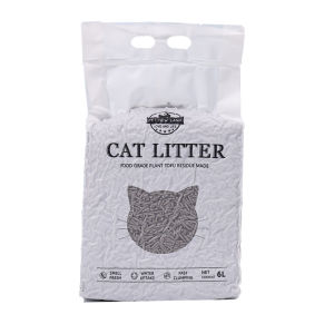 Tofu Cat Litter Sand 6L Flushable Food Grade Plant Tofu Residue Made