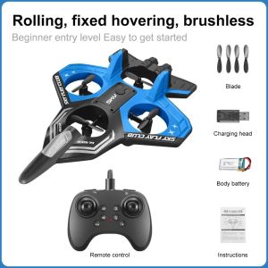 UUMIR 2.4GHz Foam Remote Control Aircraft Stunt Roll Gravity Sensing Helicopter Quadcopter Funny Waterproof Drone Plane Toy for Kids Gift