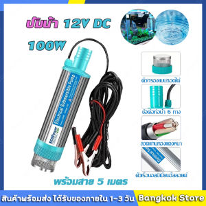 มีสต็อกพร้อมส่งจากไทย🔥ปั้มน้ํา 12V DC ปั๊มจุ่มไฟฟ้า 100W แบบพกพาสำหรับสูบน้ำมันดีเซลปั๊มถ่ายเทน้ำ ปั้มน้ำมันไฟฟ้า ปั้มน้ำ