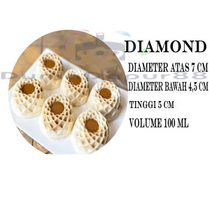 Cetakan Puding Mini Bentuk Royal / Diamond / Spin / Hazel