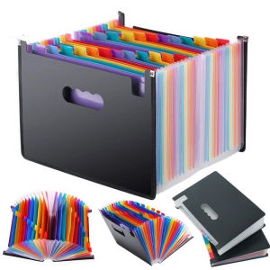 12 POCKETS Rainbow Department Classification data Book Office fold folder A4 Student papers folder