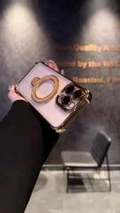 Magnetic Folding Metal Bracket Phone Case iPhone 16 Pro Max 15 14 13 12 11 Casing for iPhone Case Soft Shell TPU Shockproof