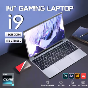 2025 Portable Gaming Laptop 14.1 Windows 11 Intel Core i9 8950HK Ultra Slim Laptop 16GB DDR4 1TB 2TB SSD 1920*1080 Laptops