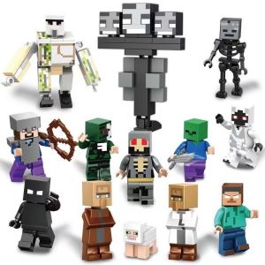XL03 04 FOLY112 minecraft MC STEVE toy kids building blocks toys boy girl birthday gift Compatible with