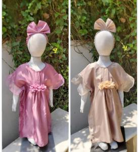 ABELLE - Kaftan Bunga Mewah (FREE BANDANA) untuk Anak Perempuan usia 1-6 tahun