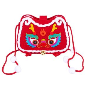 Handmade Zodiac Bag DIY Handicraft Kit Chinese New Year Dragon for Cross Body Bag Tiger Messenger Bag Cartoon Animal Bag