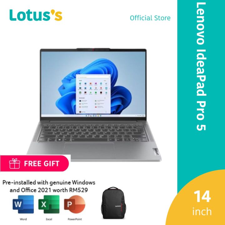 Lenovo 14" Ideapad Pro 5 1Dmj Laptop (Ryzen 7 8845Hs 5.10Ghz,16Gb, 512Gb Ssd, Rtx3050 6Gb, 2.8K Oled, Window 11, Home & Student 2021)