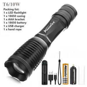 Alonefire E007 LED flashlight XML T6 L2 lantern Waterproof Zoomable Torch light