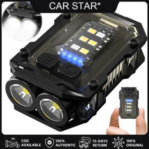 COD [จัดส่งฟรี] ไฟฉายขนาดเล็กพวงกุญแจ 180LM ไฟฉายสว่างสูง 300mAh LED หมวกคลิปโคมไฟ Power แสดงผล สำหรับตั้งแคมป์ตกปลาเดิน