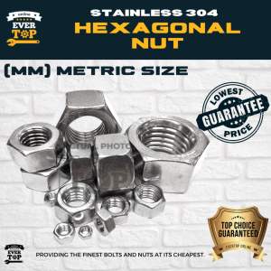 20/10/3PCS/2PCS STAINLESS 304 NUT M3 M4 M5 M6 M8 M10 M12 | S/S 304 HEX | HEXAGONAL NUT | SS