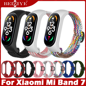 Dây đeo đồng hồ nylon dành cho Xiaomi mi band 7 dây đeo Thể thao mềm mại của nam Đồng hồ nữ Dây đeo bằng nylon có thể điều chỉnh Dây đeo bằng nylon có thể điều chỉnh được Dây đeo cổ tay cho Mi Band 7 dây đeo Thay thế