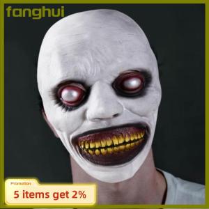 fanghui Creepy Halloween Mask Smiling Demons Horror Face Masks The Cosplay Props