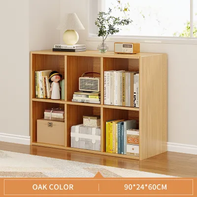 Multipurpose Grid Rack DIY Bookshelf Wooden Book Storage Bookcase Divider Cabinet Utility Shelf rak buku bookcase 书柜/书架