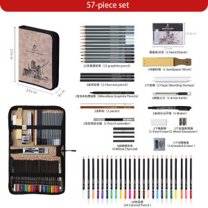 Sheepskin Sketch Pencils Set – Multifunctional Colored/Charcoal Pens for Art Creation